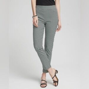 Chico’s Brigitte Dot Grid So Slimming Ankle Pants Size 16